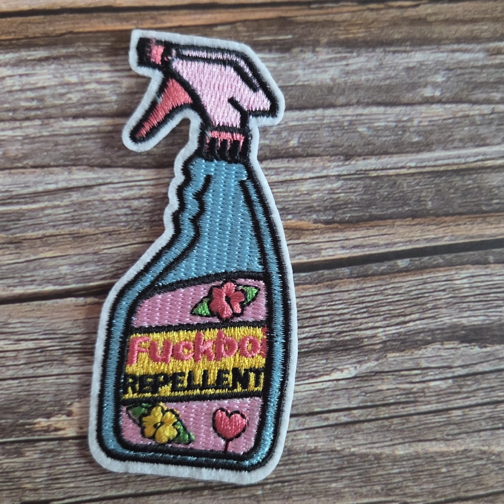 F Boy Repellent Funny Y2k Embroidered Iron on Patch